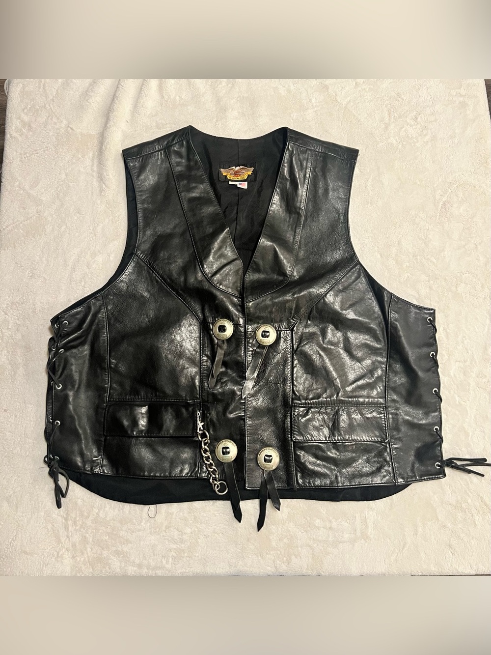 Harley Davidson Vintage Leather Jacket Evansville IN